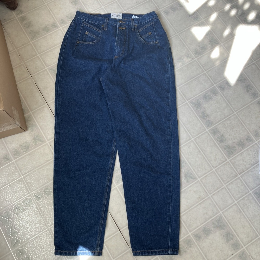 Vintage 80's Westport Jeans Sz 13 / 14 High‎ Waist 100% Cotton Tapered Leg Yoked